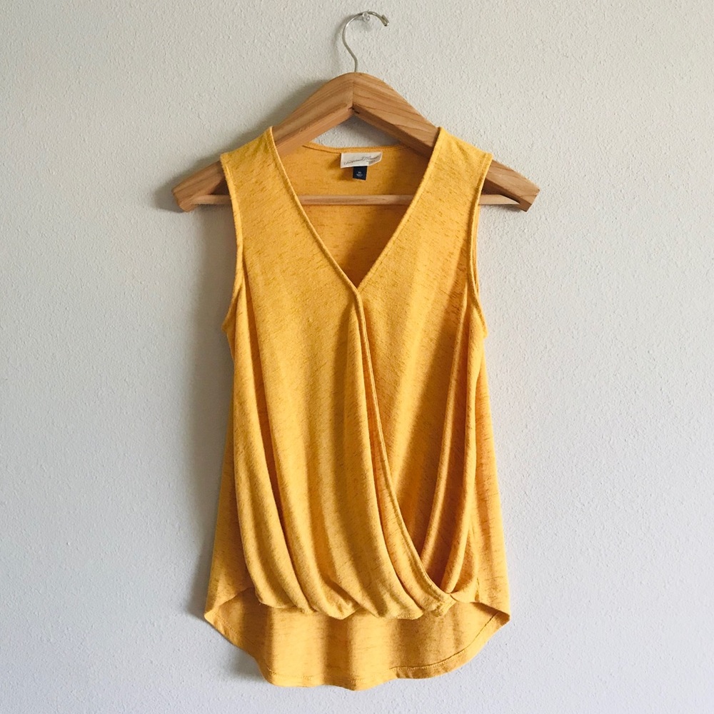 Mustard Draped Blouse